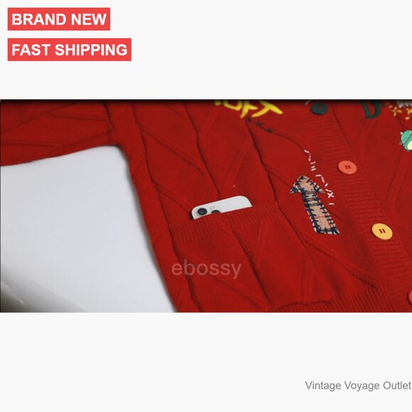 Women's Cable Knit Cardigan V-Neck Open Front Button Down Sweater Coat - Picture 6 of 7